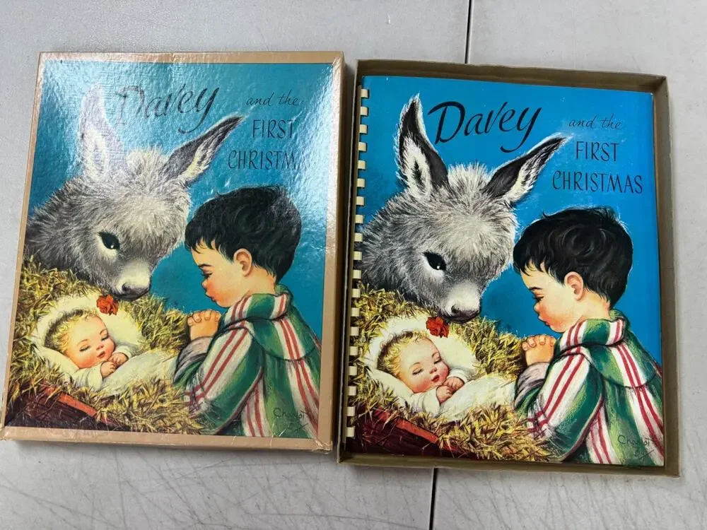 Davey and the First Christmas Beth Vardon Charlot Byj Spiral Book Box Insert Set